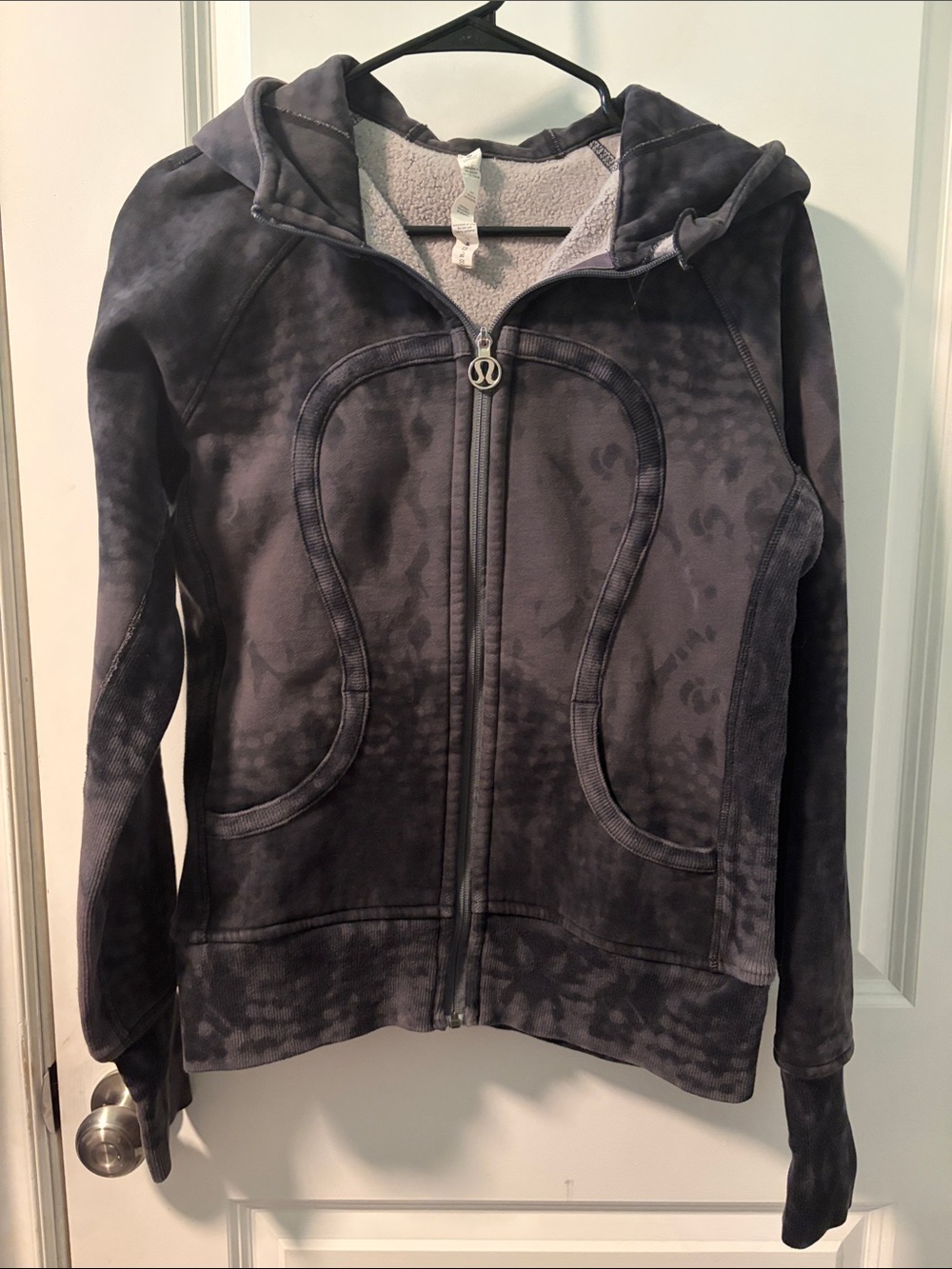 lululemon athletica Girls' Charcoal Tie-Dye Zip Hooded Jacket